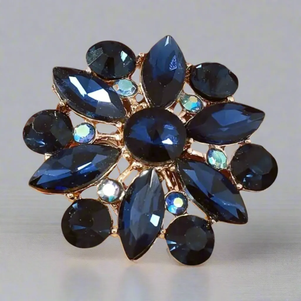 Blue Floral All-Fit Ring