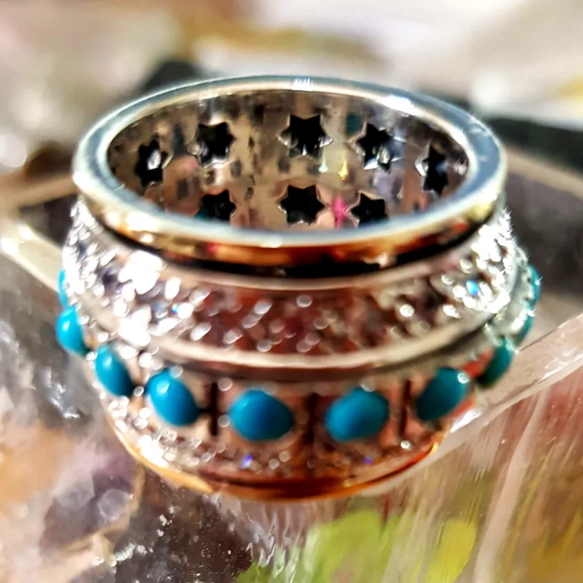 Bluenoemi Spinner Ring for woman. Israeli spinner rings