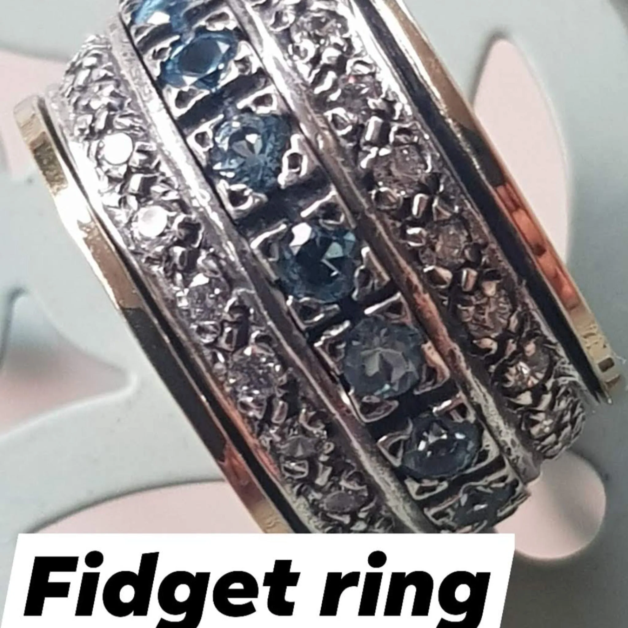 Bluenoemi Spinner Ring for woman. Israeli spinner rings