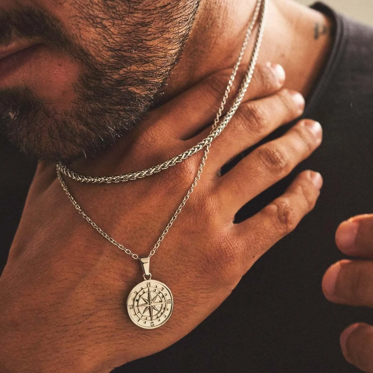 Boho Compass Pendant