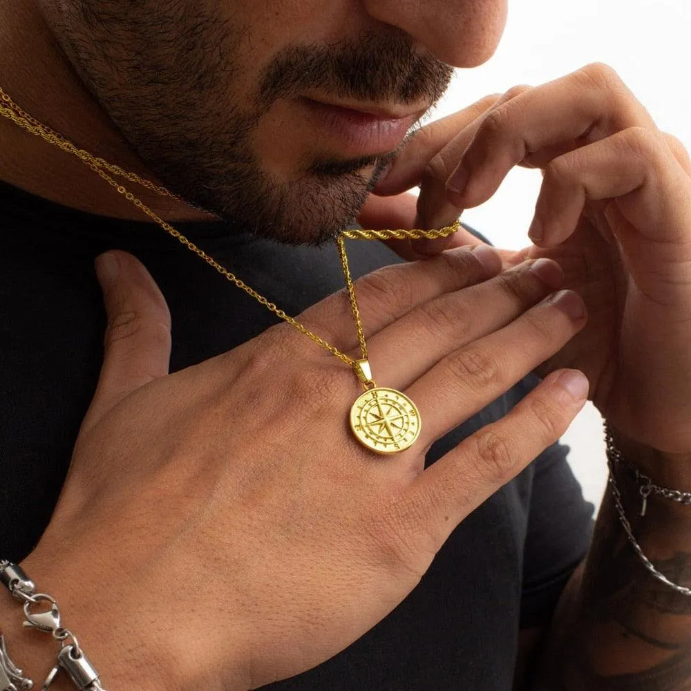 Boho Compass Pendant