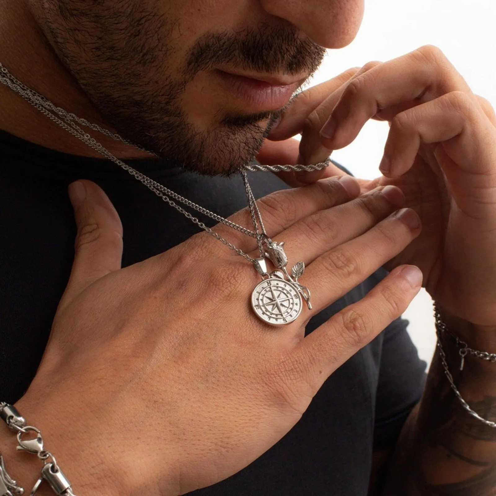 Boho Compass Pendant