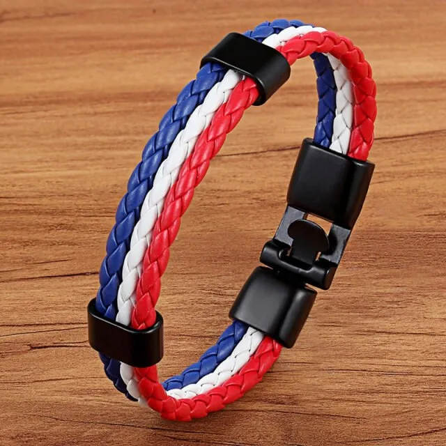 BRACELET EN CUIR UNISEXE FAIT A LA MAIN