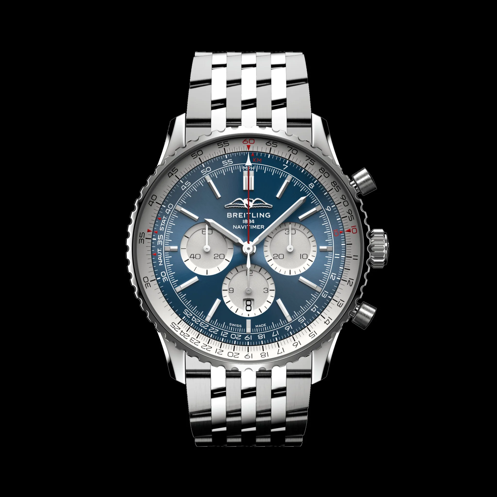 Breitling Navitimer B01 Chronograph Watch, 46mm Blue Dial, AB0137211C1A1