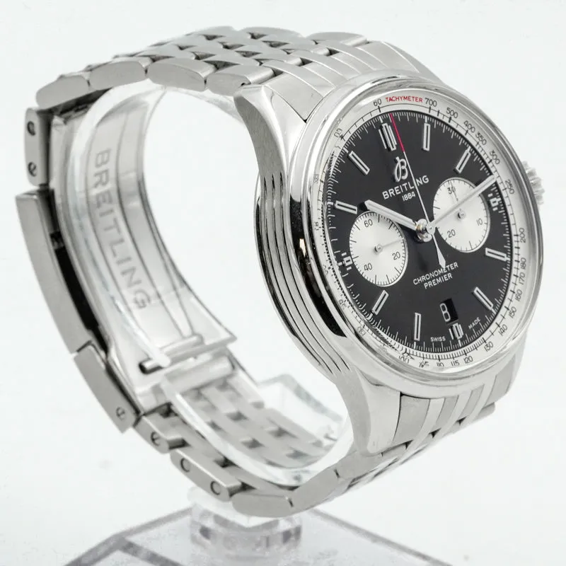 Breitling Premier B01 42mm Chronograph AB0118371B1A1 Black Dial B&P 2022
