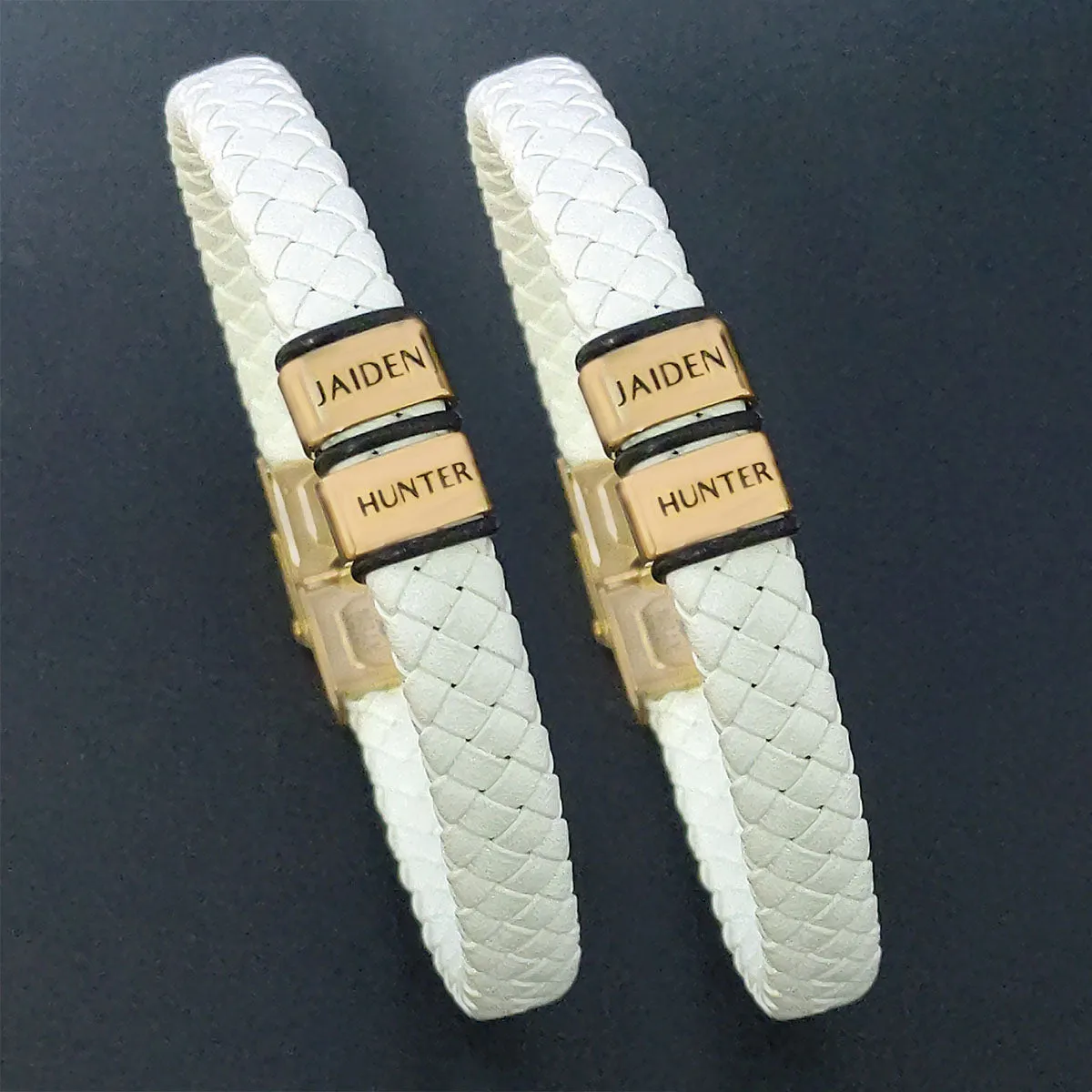BUY ONE GET ONE Personalised Leather Bracelet First 2 Charms FREE