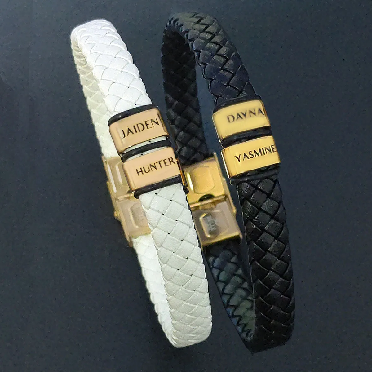 BUY ONE GET ONE Personalised Leather Bracelet First 2 Charms FREE