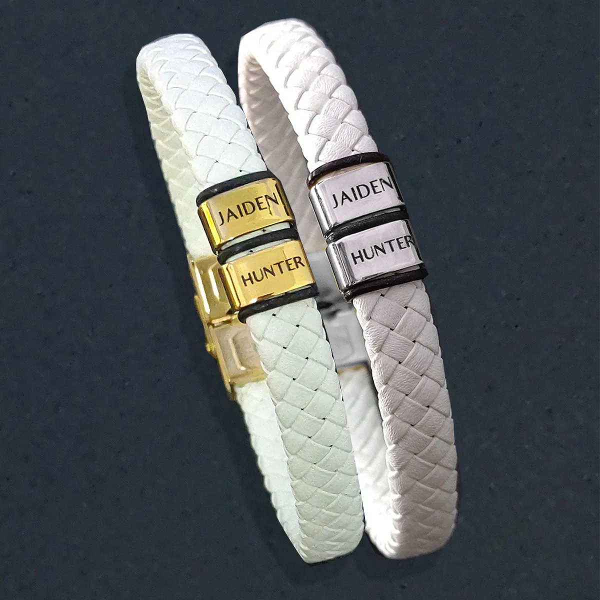 BUY ONE GET ONE Personalised Leather Bracelet First 2 Charms FREE