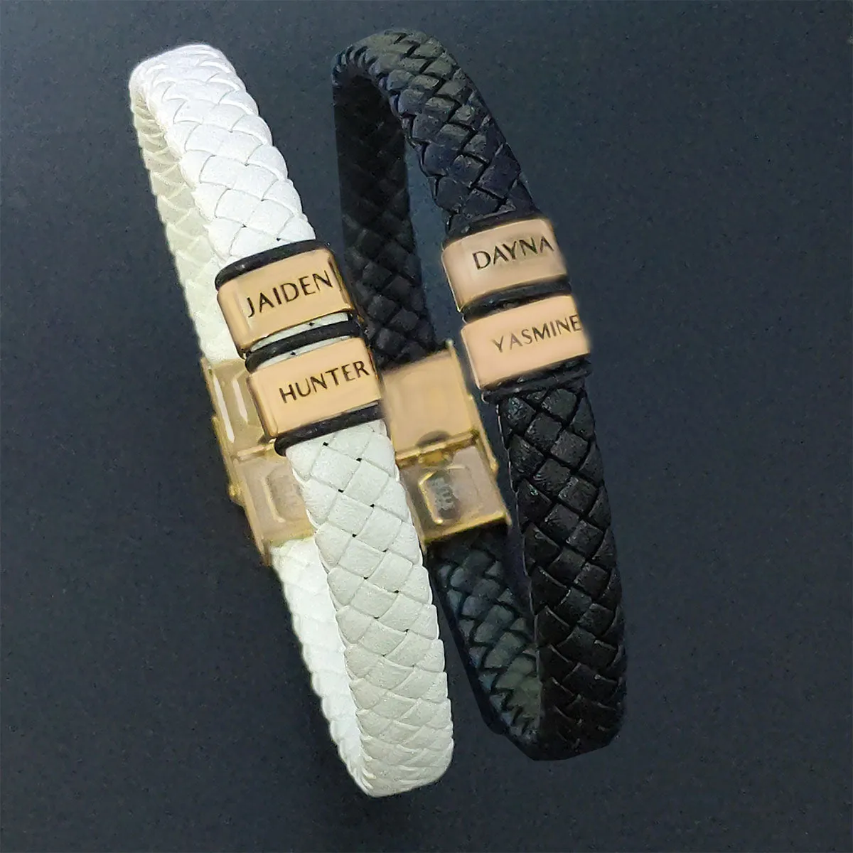 BUY ONE GET ONE Personalised Leather Bracelet First 2 Charms FREE