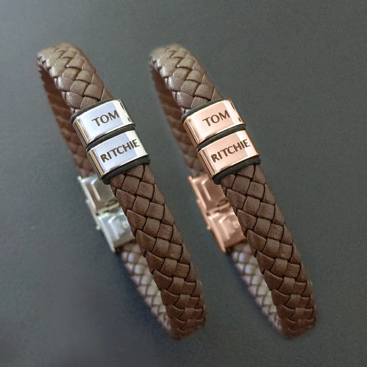 BUY ONE GET ONE Personalised Leather Bracelet First 2 Charms FREE