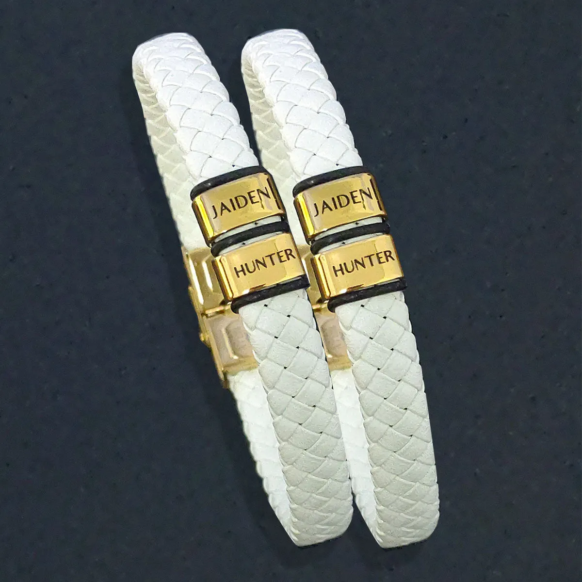 BUY ONE GET ONE Personalised Leather Bracelet First 2 Charms FREE