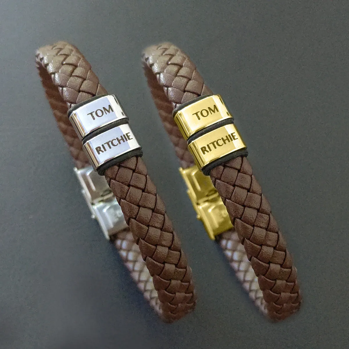 BUY ONE GET ONE Personalised Leather Bracelet First 2 Charms FREE