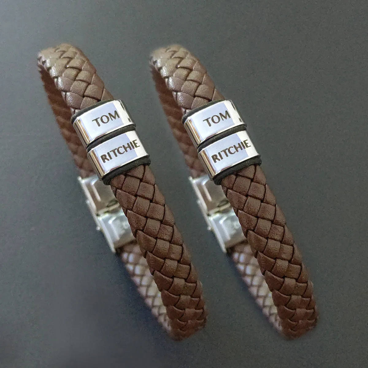 BUY ONE GET ONE Personalised Leather Bracelet First 2 Charms FREE