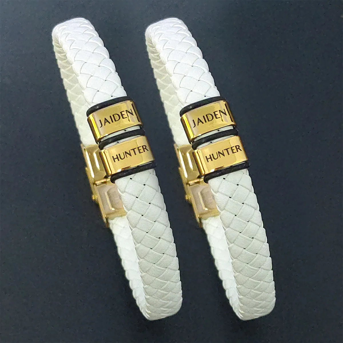 BUY ONE GET ONE Personalised Leather Bracelet First 2 Charms FREE