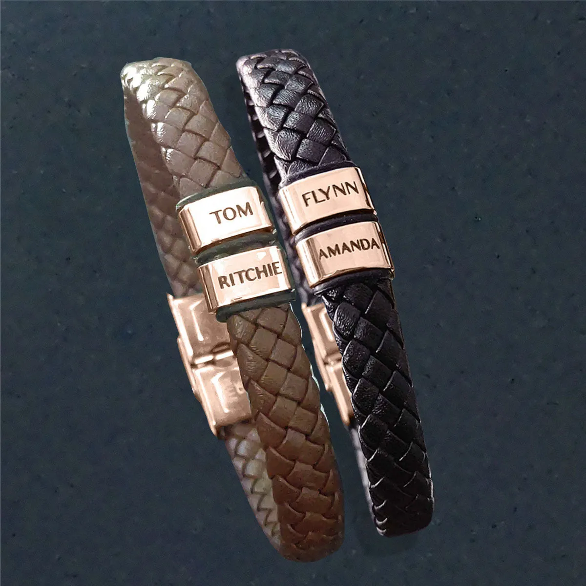 BUY ONE GET ONE Personalised Leather Bracelet First 2 Charms FREE