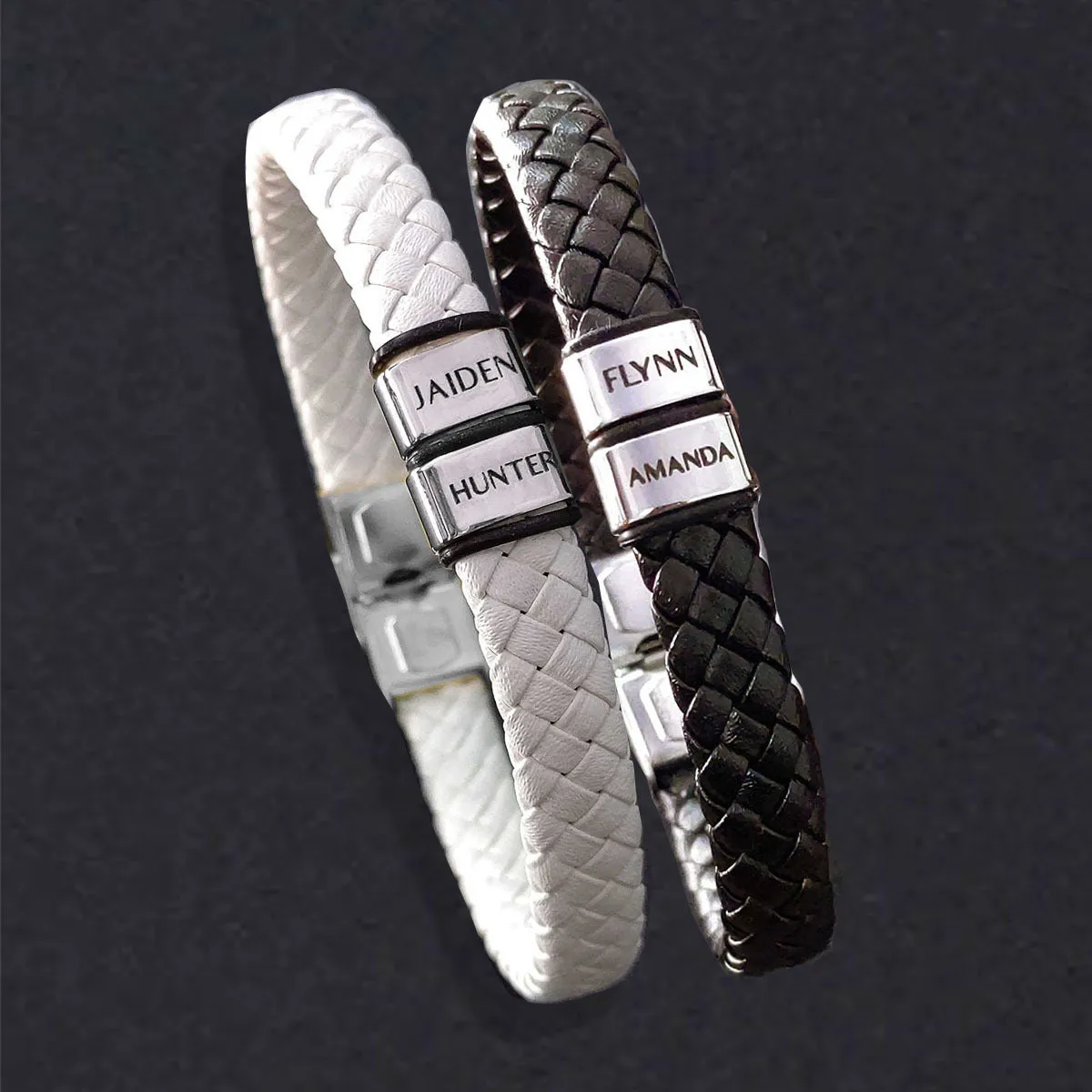 BUY ONE GET ONE Personalised Leather Bracelet First 2 Charms FREE