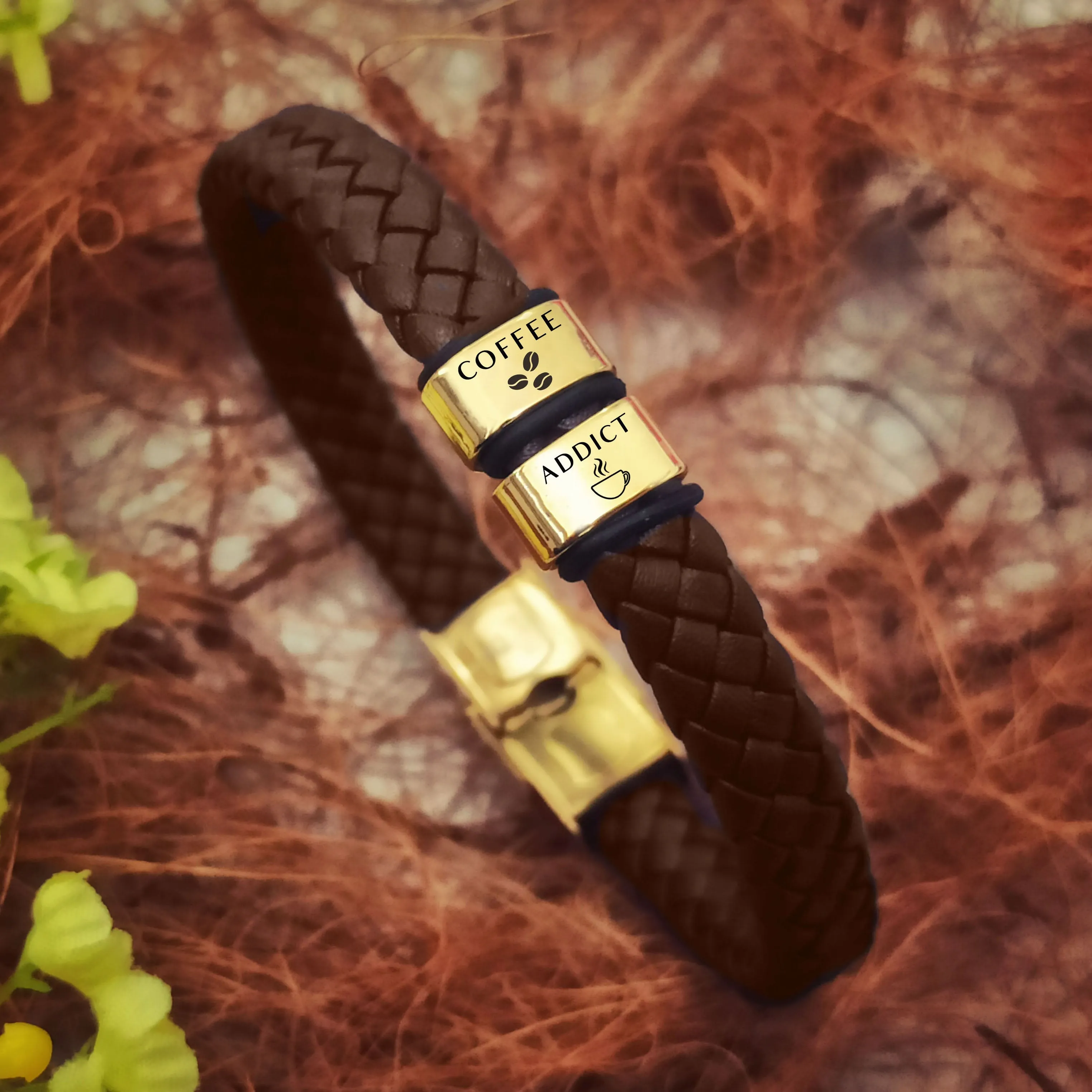 BUY ONE GET ONE Personalised Leather Bracelet First 2 Charms FREE