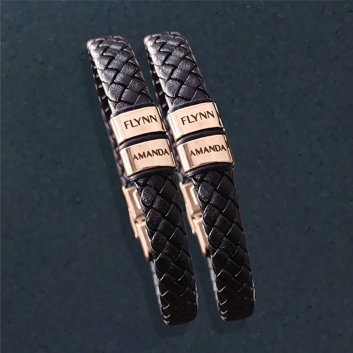 BUY ONE GET ONE Personalised Leather Bracelet First 2 Charms FREE
