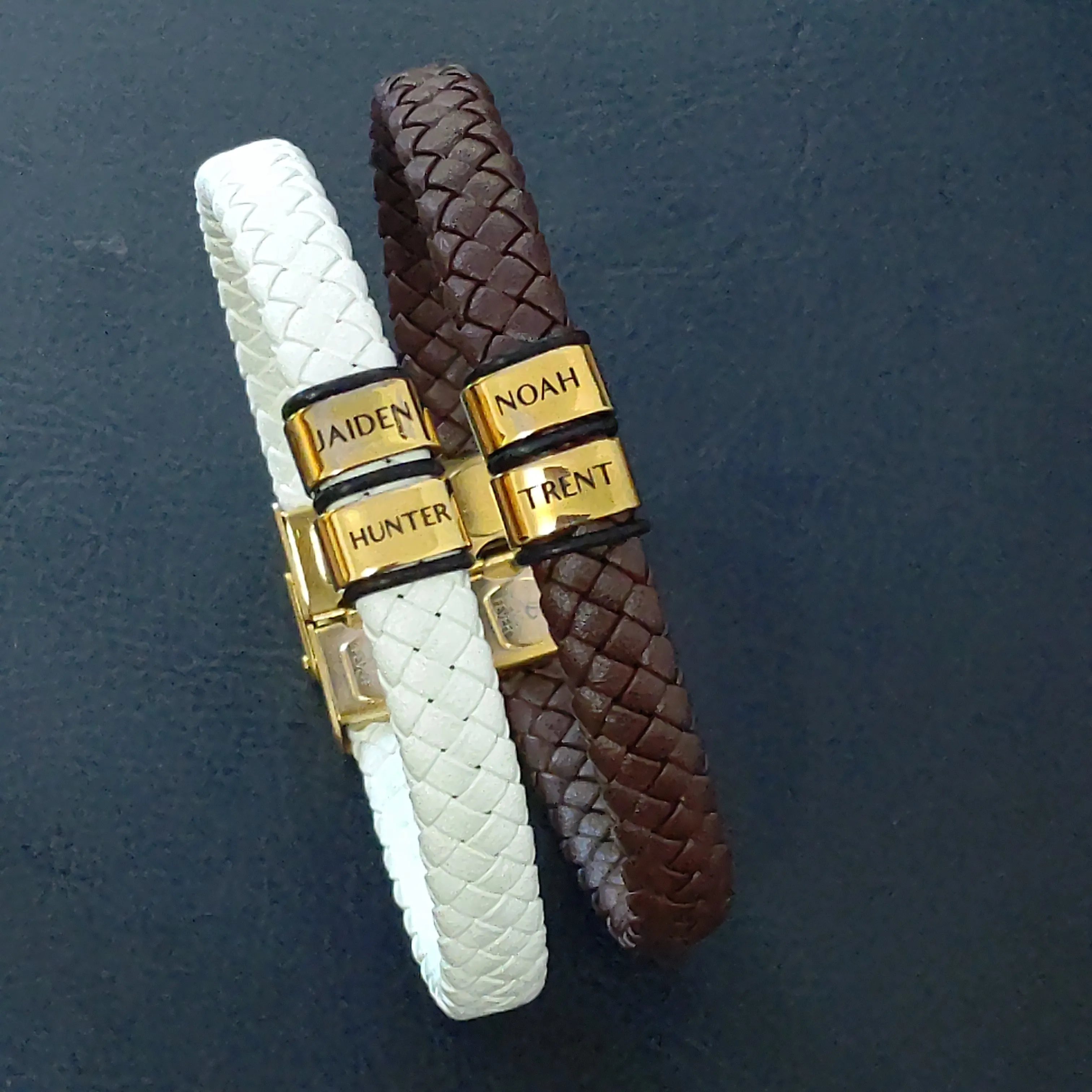 BUY ONE GET ONE Personalised Leather Bracelet First 2 Charms FREE