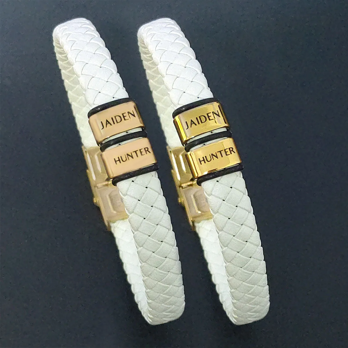 BUY ONE GET ONE Personalised Leather Bracelet First 2 Charms FREE
