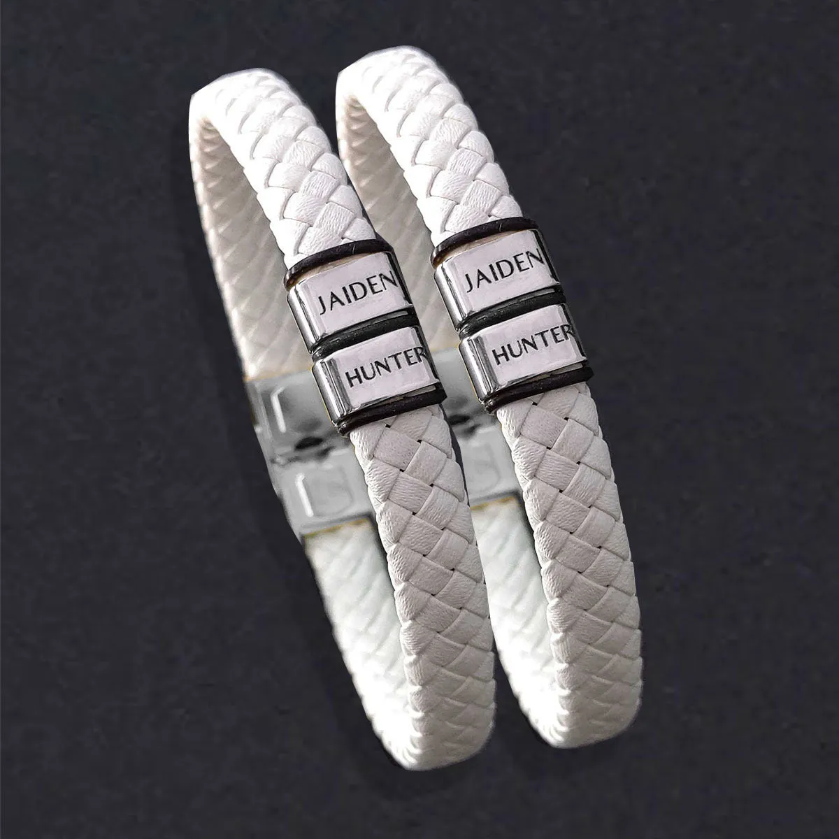 BUY ONE GET ONE Personalised Leather Bracelet First 2 Charms FREE