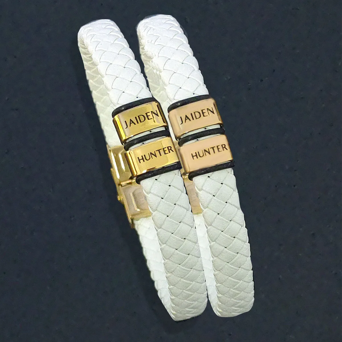 BUY ONE GET ONE Personalised Leather Bracelet First 2 Charms FREE