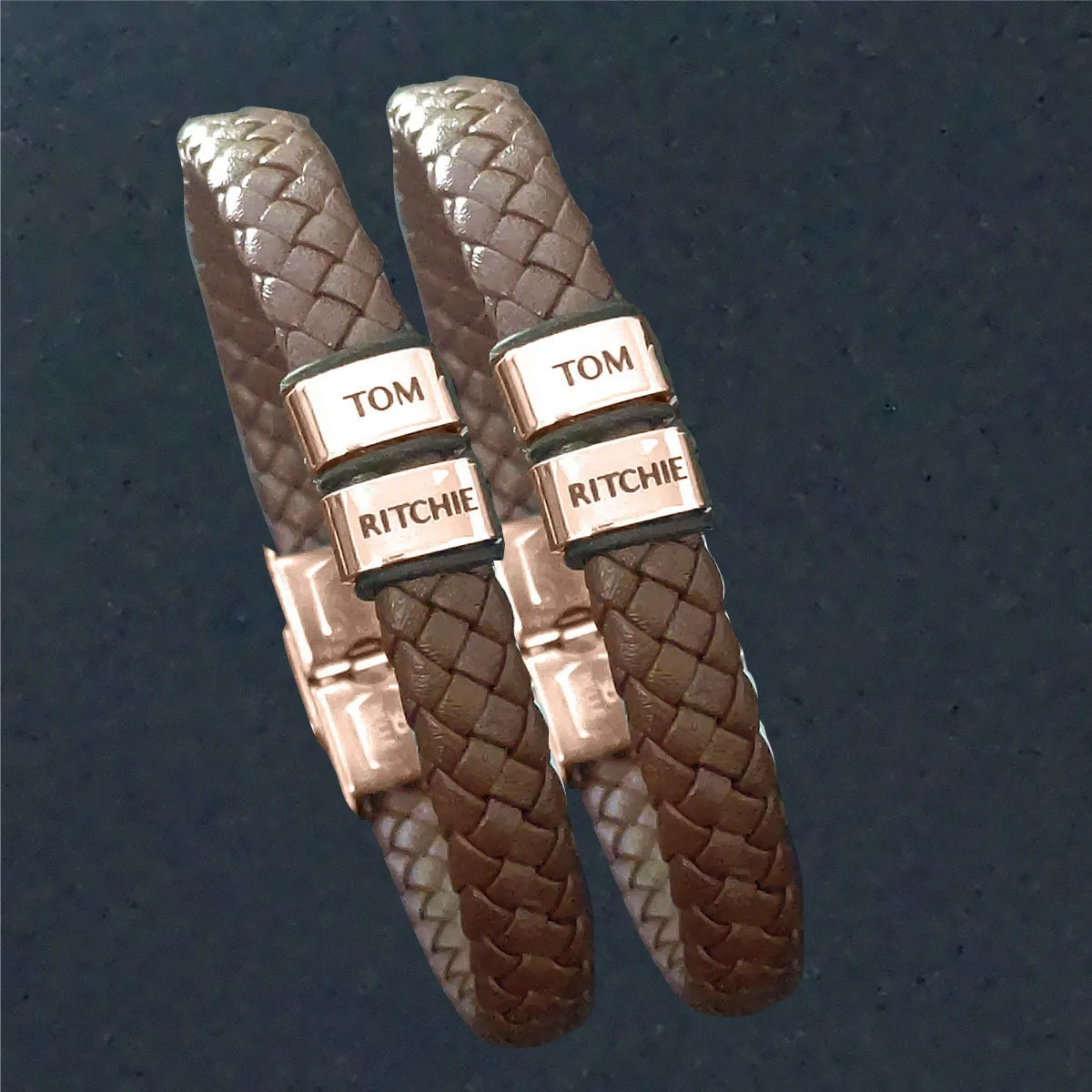 BUY ONE GET ONE Personalised Leather Bracelet First 2 Charms FREE