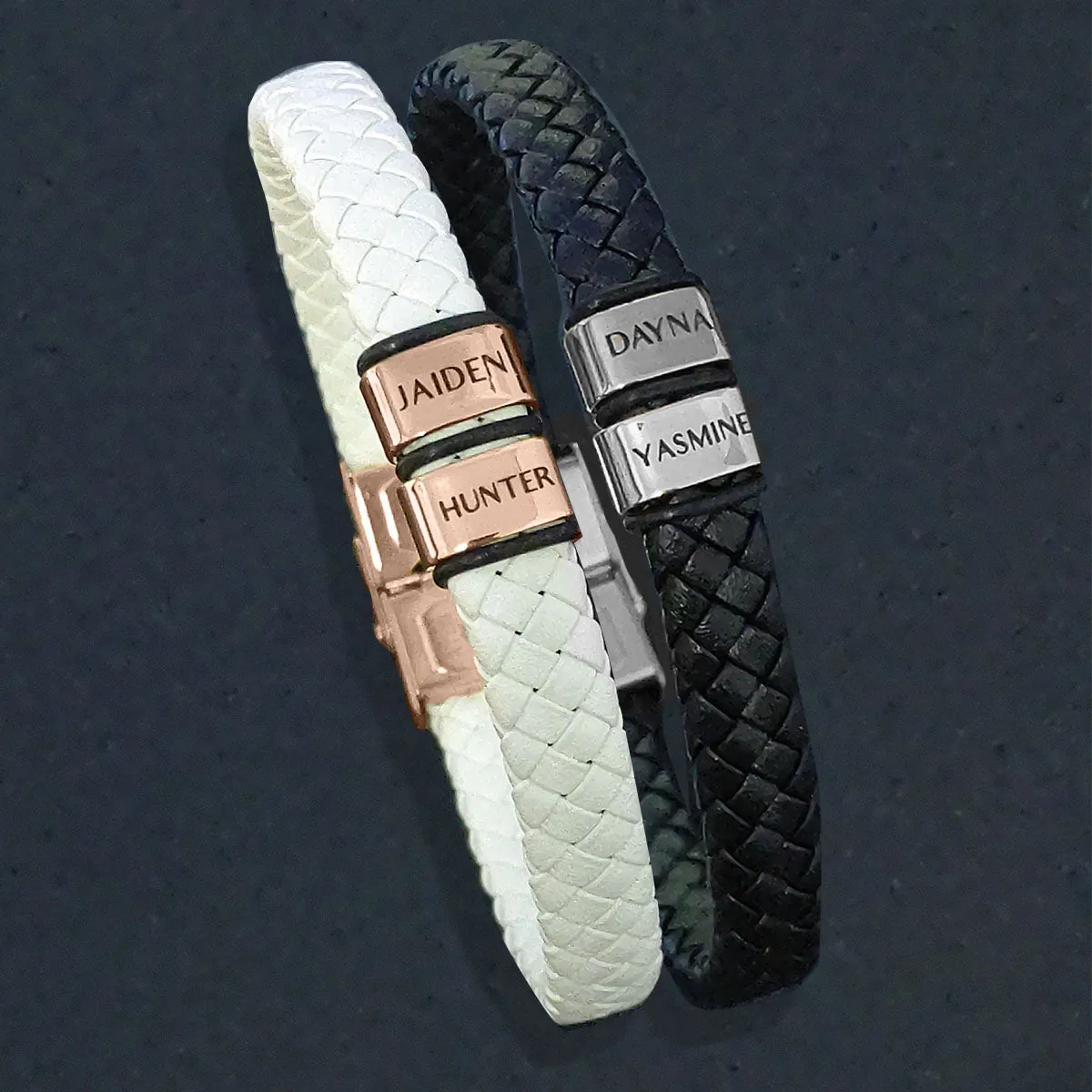 BUY ONE GET ONE Personalised Leather Bracelet First 2 Charms FREE