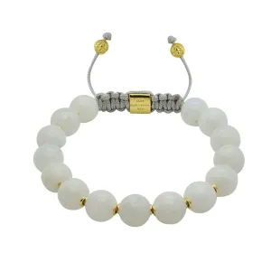 Calming Mystery | Mystic Moonstone Stone Bracelet in Gold/Silver | 10MM