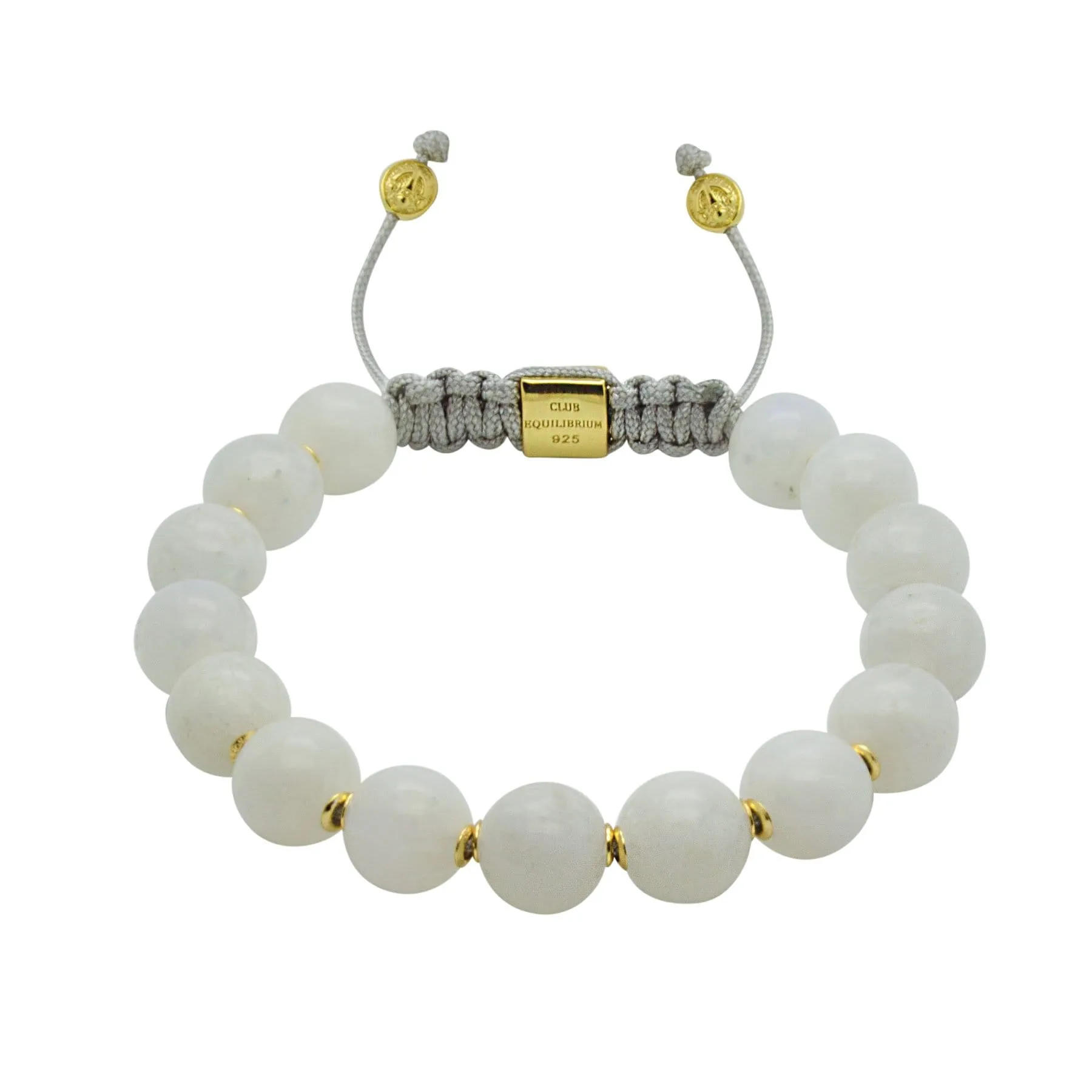 Calming Mystery | Mystic Moonstone Stone Bracelet in Gold/Silver | 10MM