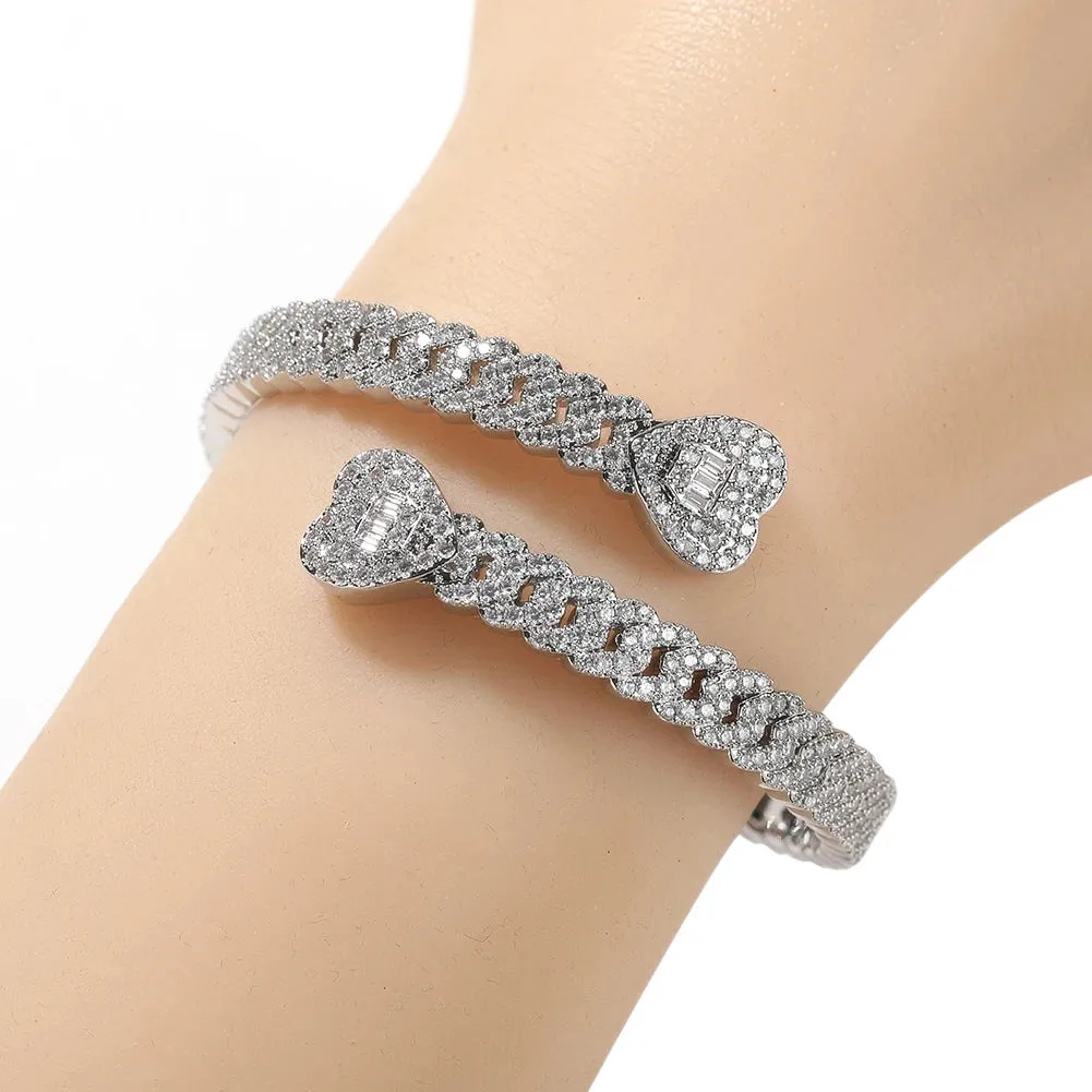 Camilla Heart Cuban Bracelet