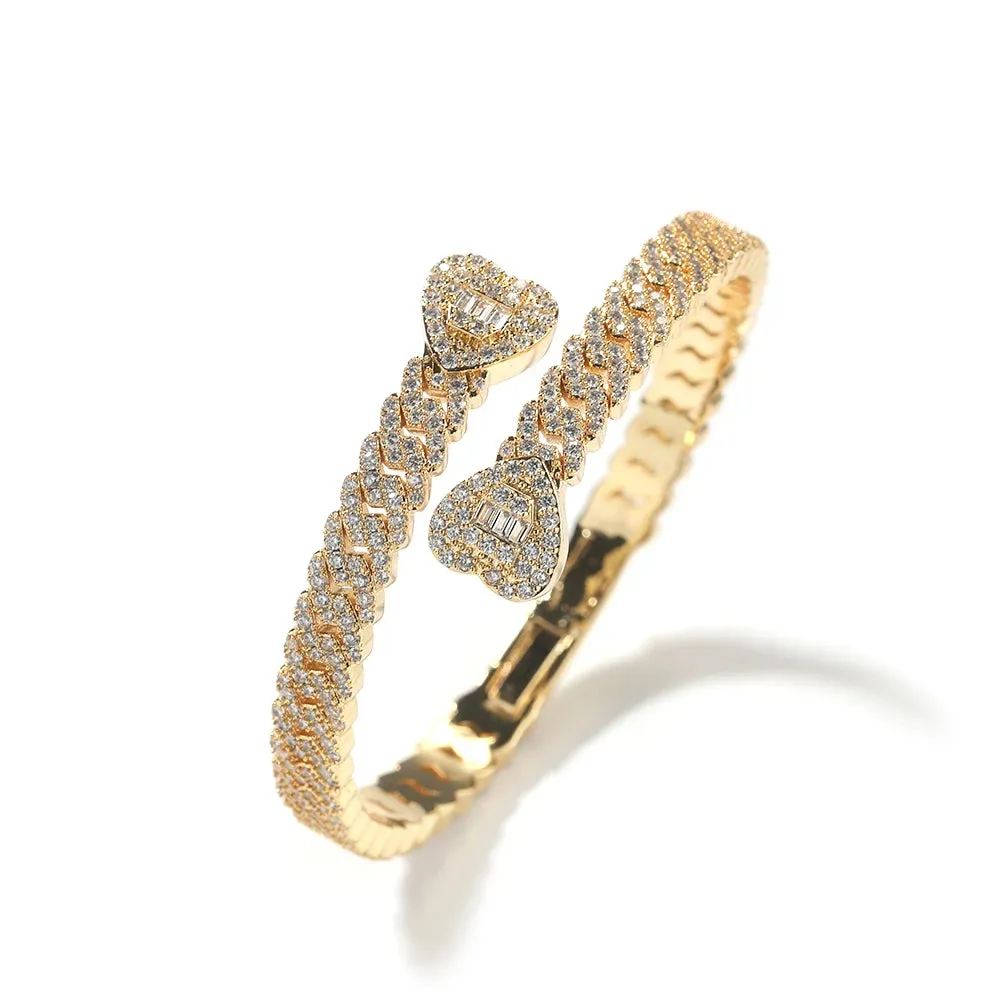 Camilla Heart Cuban Bracelet