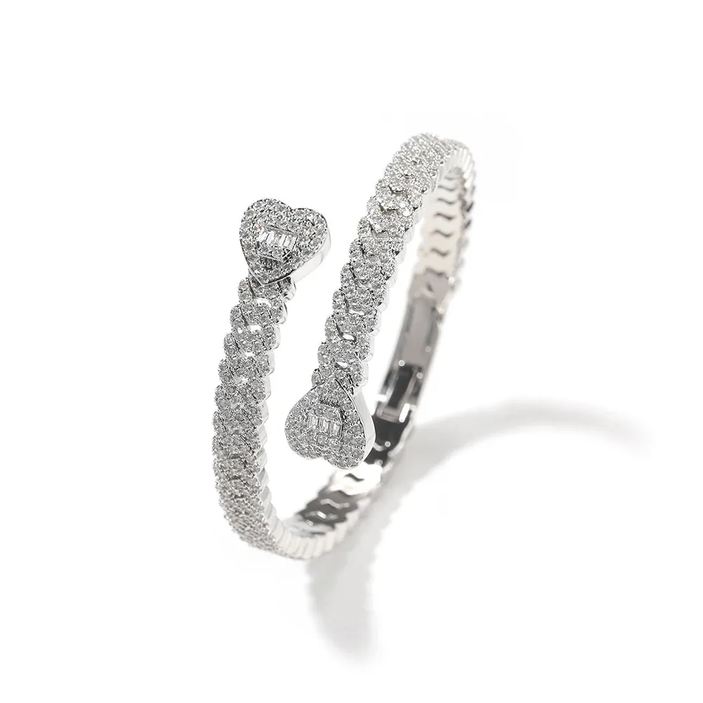 Camilla Heart Cuban Bracelet