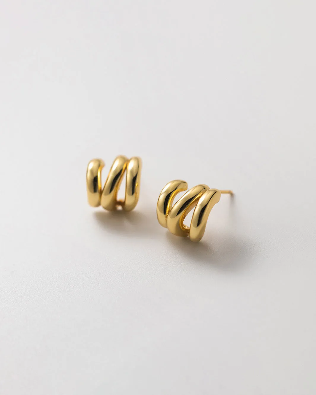 Carla Curved Stud Earrings