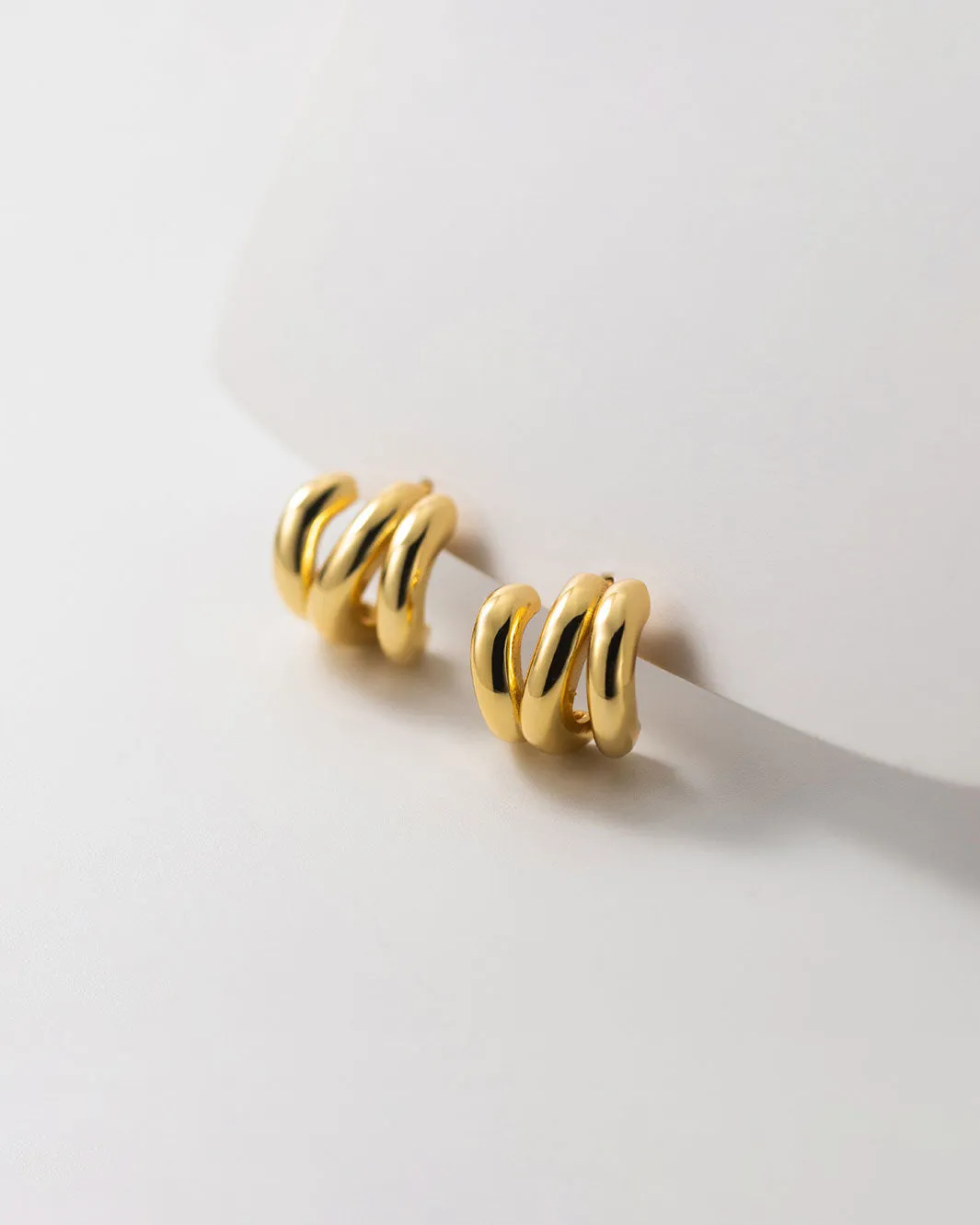 Carla Curved Stud Earrings