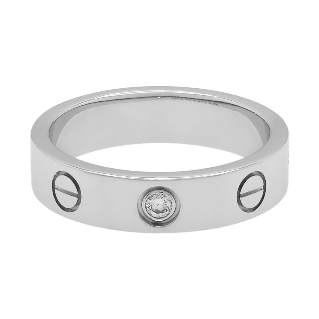 Cartier 18K White Gold Diamond Love Wedding  Band