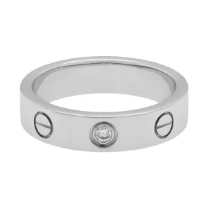 Cartier 18K White Gold Diamond Love Wedding  Band