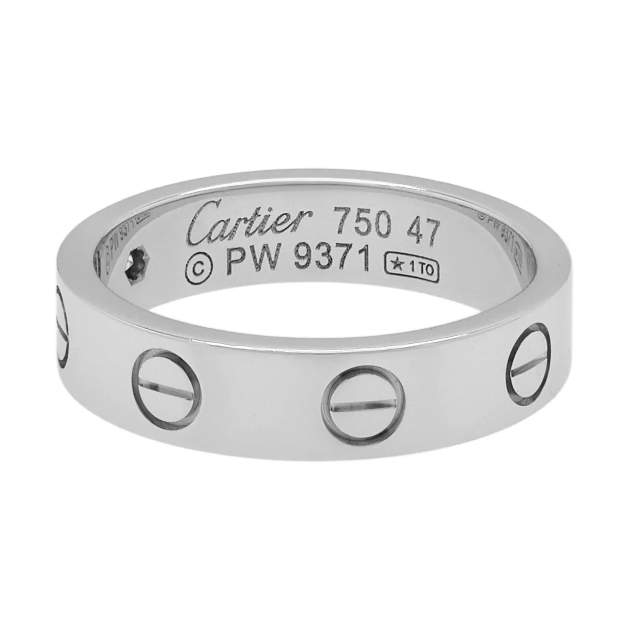 Cartier 18K White Gold Diamond Love Wedding  Band
