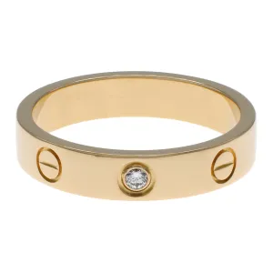 Cartier 18K Yellow Gold Diamond Love Wedding   Band