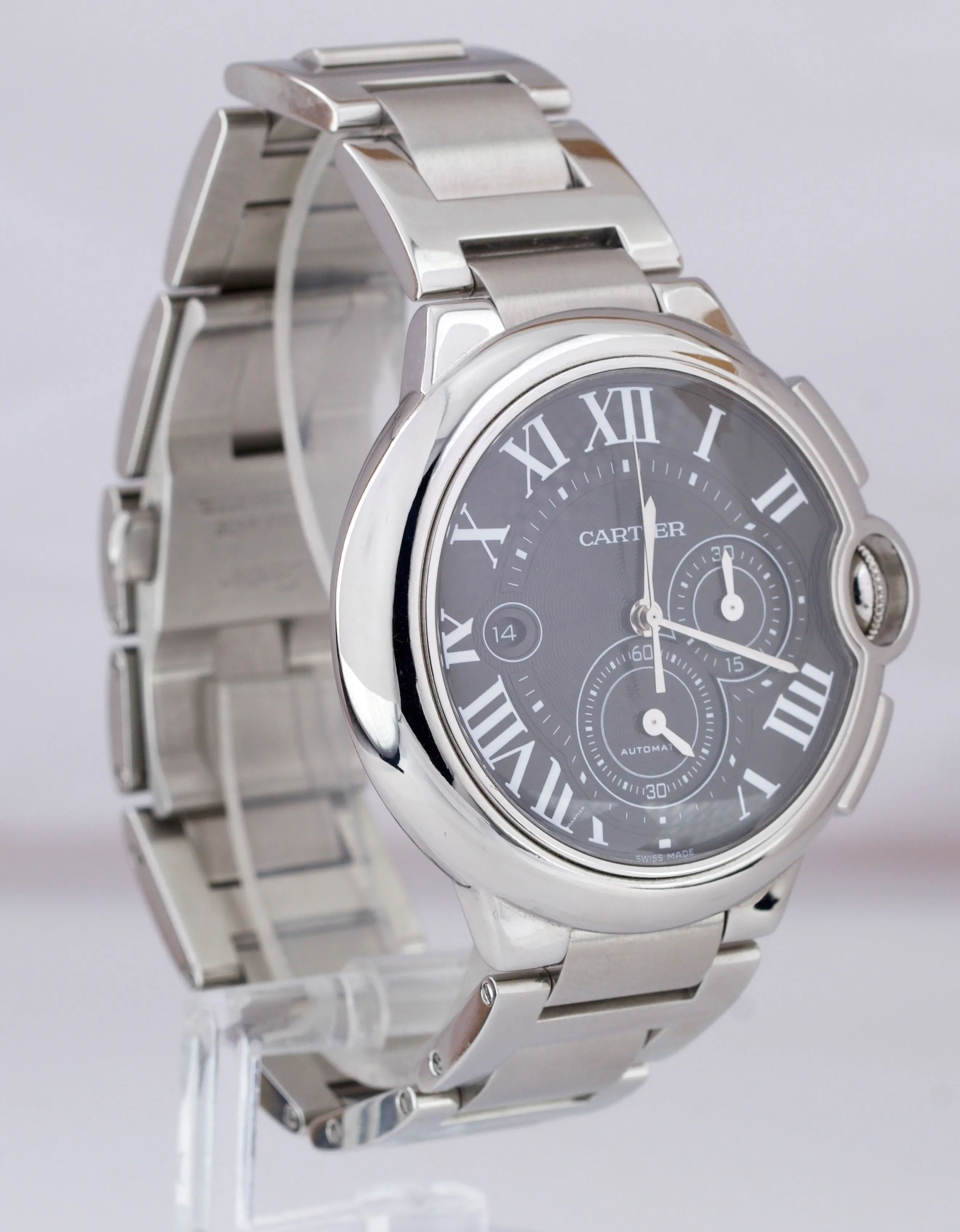 Cartier Ballon Bleu Chronograph Automatic 44mm Stainless W6920077 3109 Watch