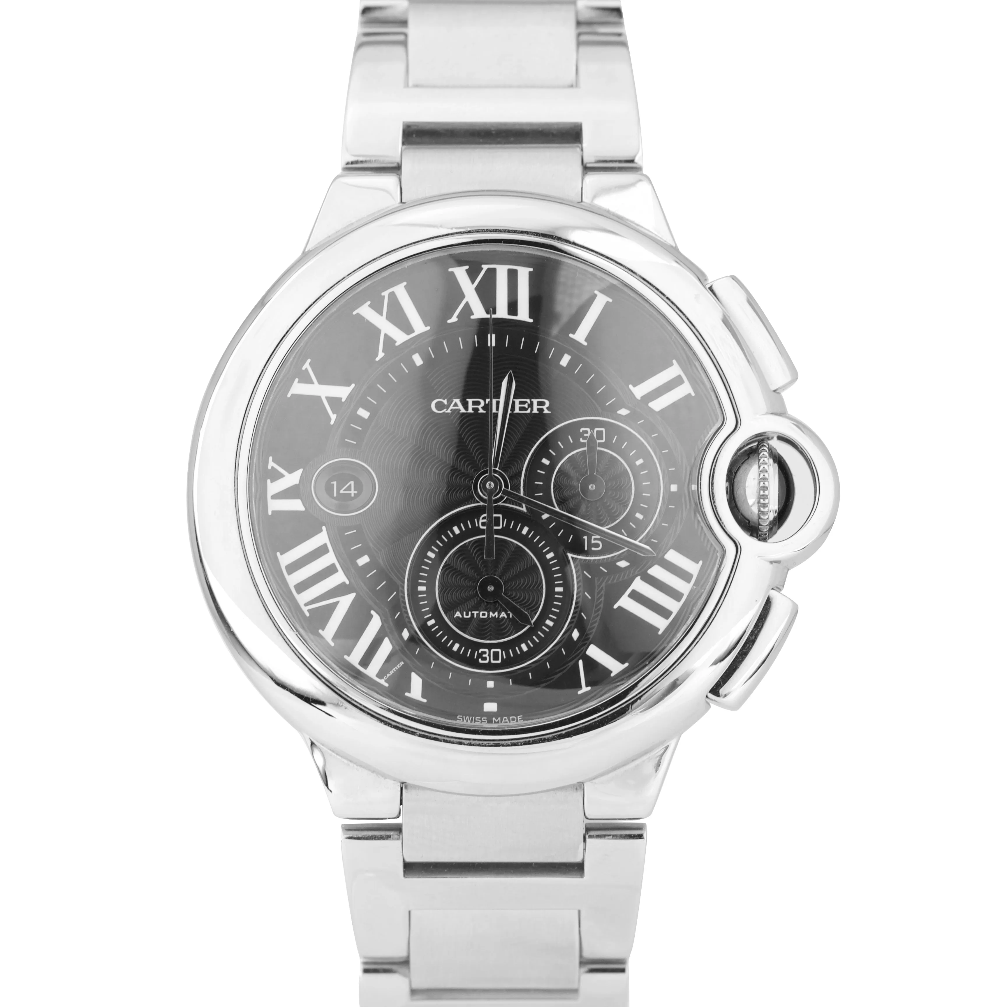 Cartier Ballon Bleu Chronograph Automatic 44mm Stainless W6920077 3109 Watch