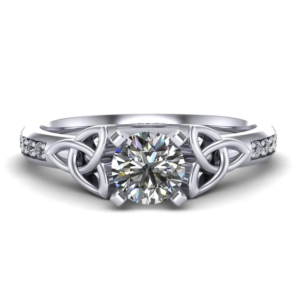 Celtic Engagement Ring AYLIN-1-PLATINUM-ROUND