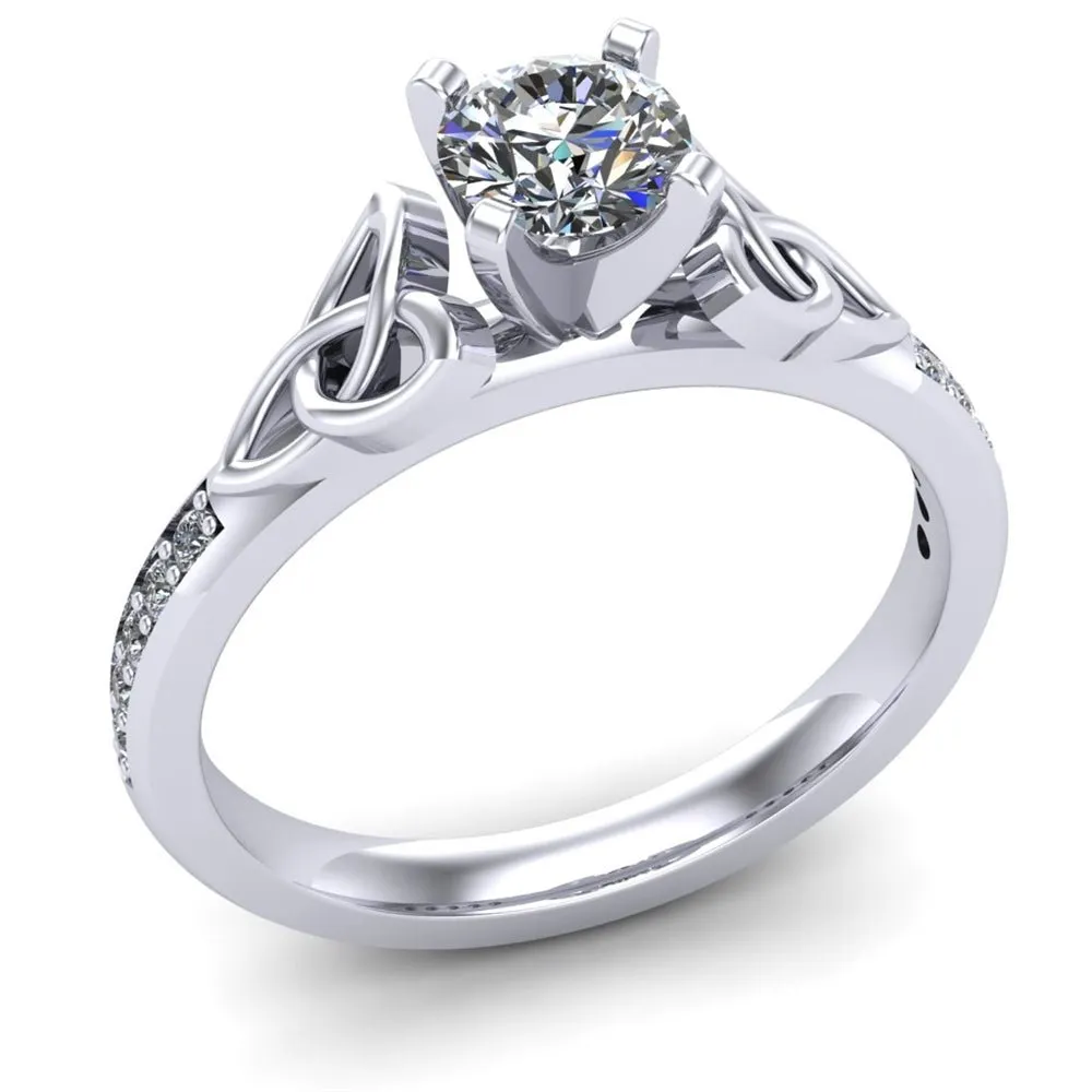Celtic Engagement Ring AYLIN-1-PLATINUM-ROUND