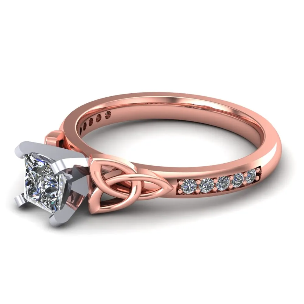 Celtic Engagement Ring AYLIN-1-ROSE-PRINCESS