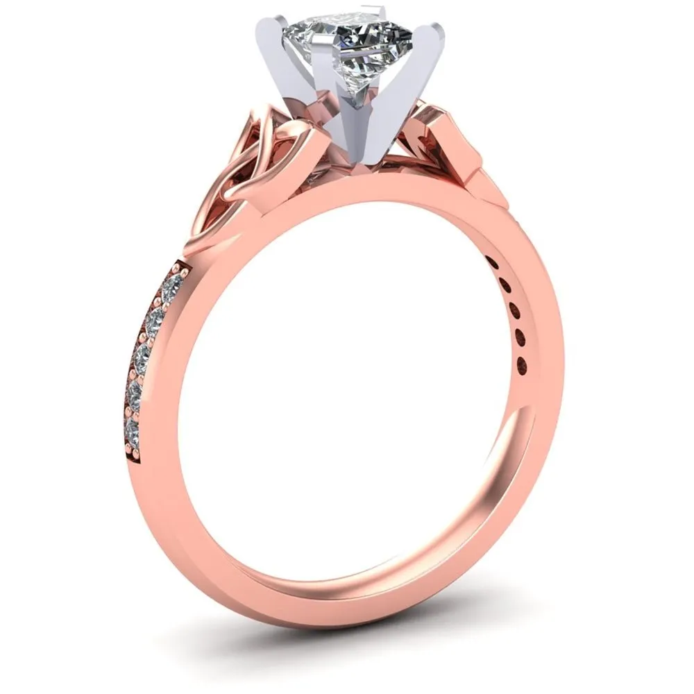 Celtic Engagement Ring AYLIN-1-ROSE-PRINCESS