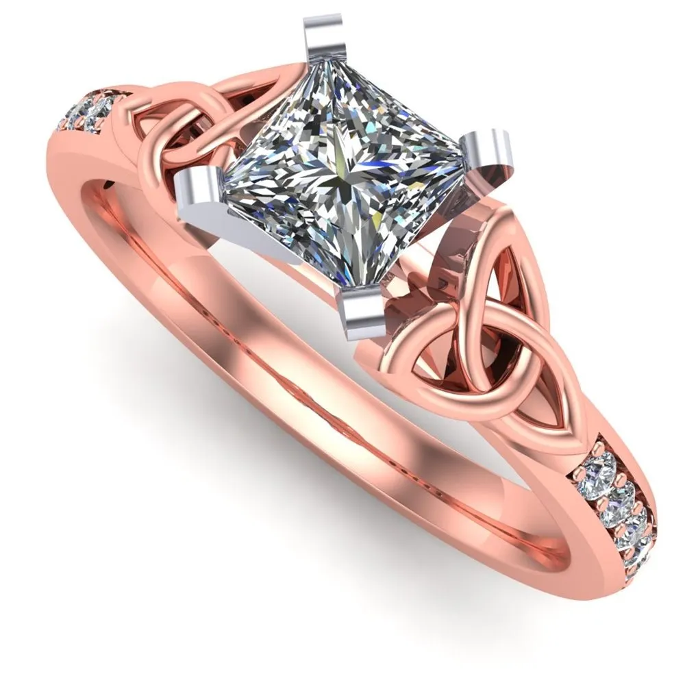 Celtic Engagement Ring AYLIN-1-ROSE-PRINCESS