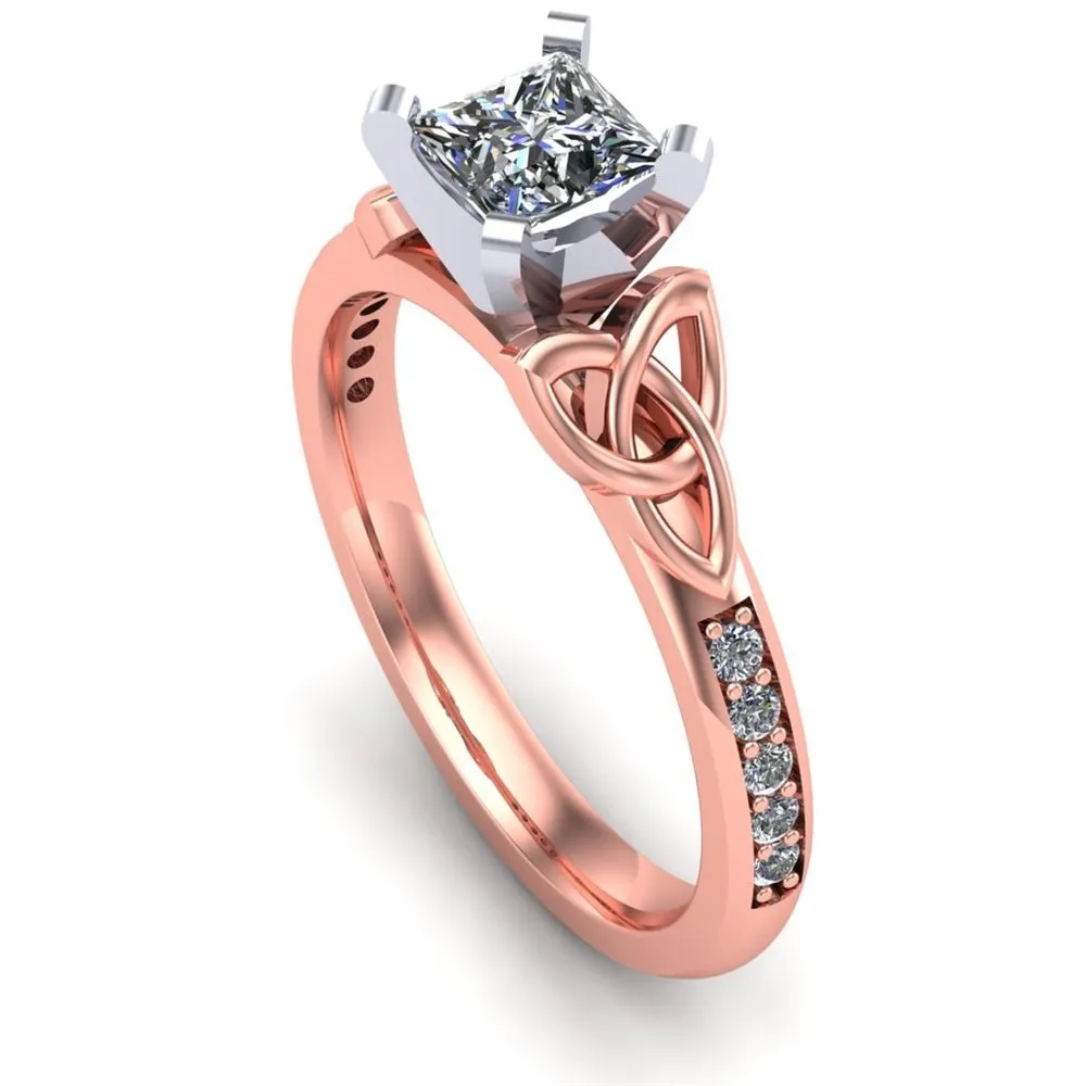 Celtic Engagement Ring AYLIN-1-ROSE-PRINCESS