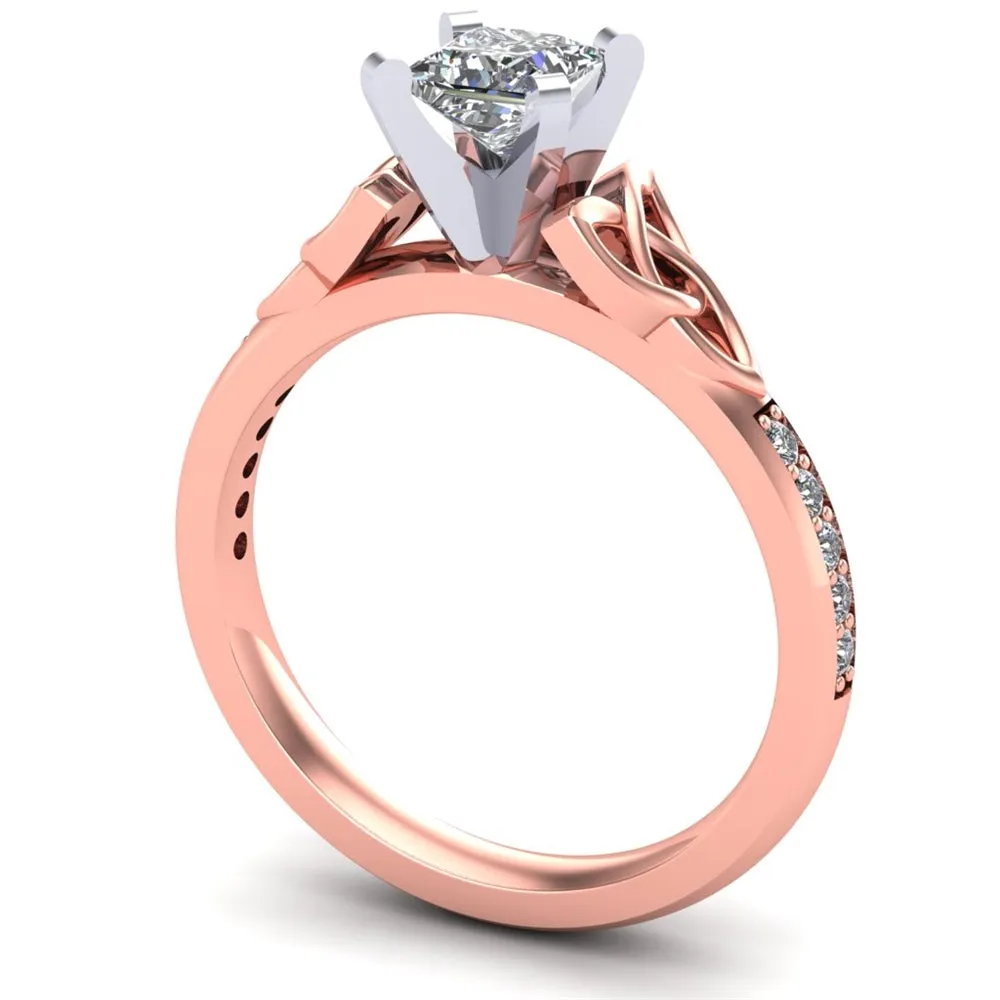 Celtic Engagement Ring AYLIN-1-ROSE-PRINCESS