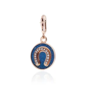 Charm Blue Horseshoe Diamonds