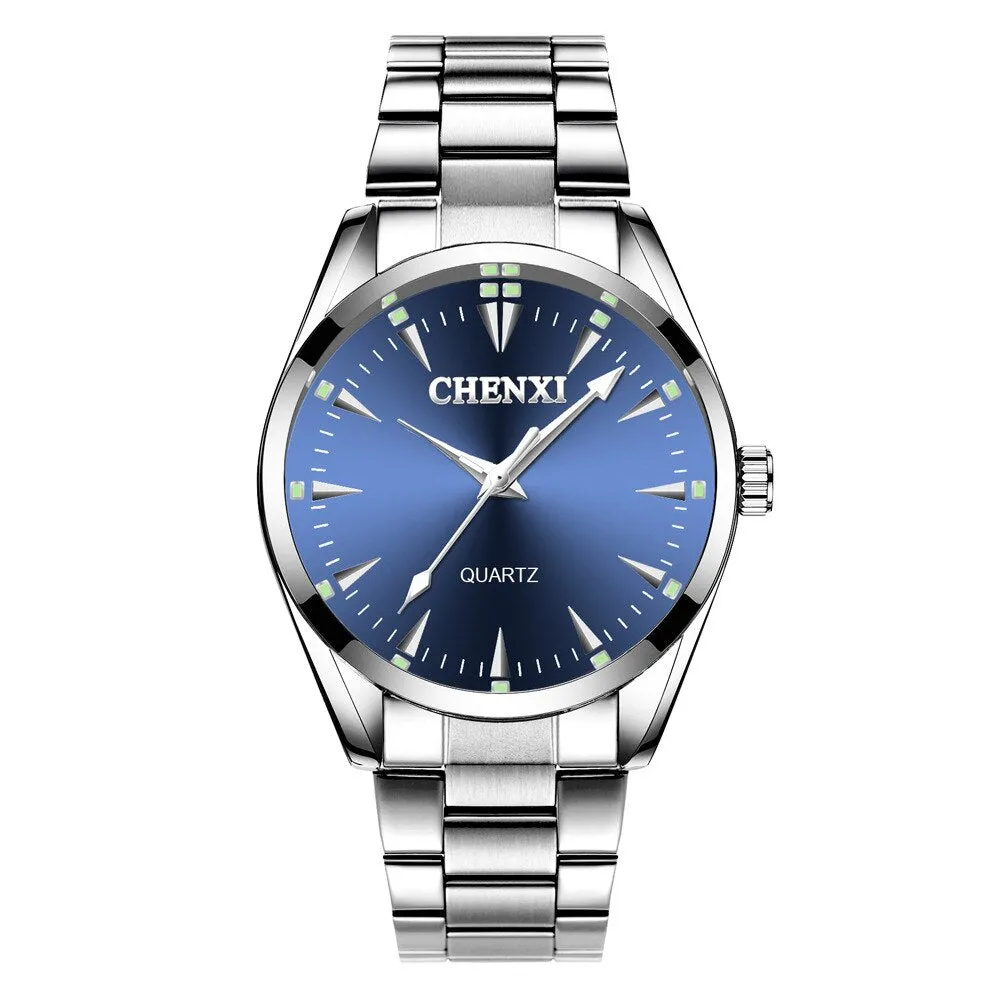 CHENXI New Quartz Mens Watches Waterproof Top Brand Luxury Business Watch for Men Women Stainless Steel Sports Wristwatches